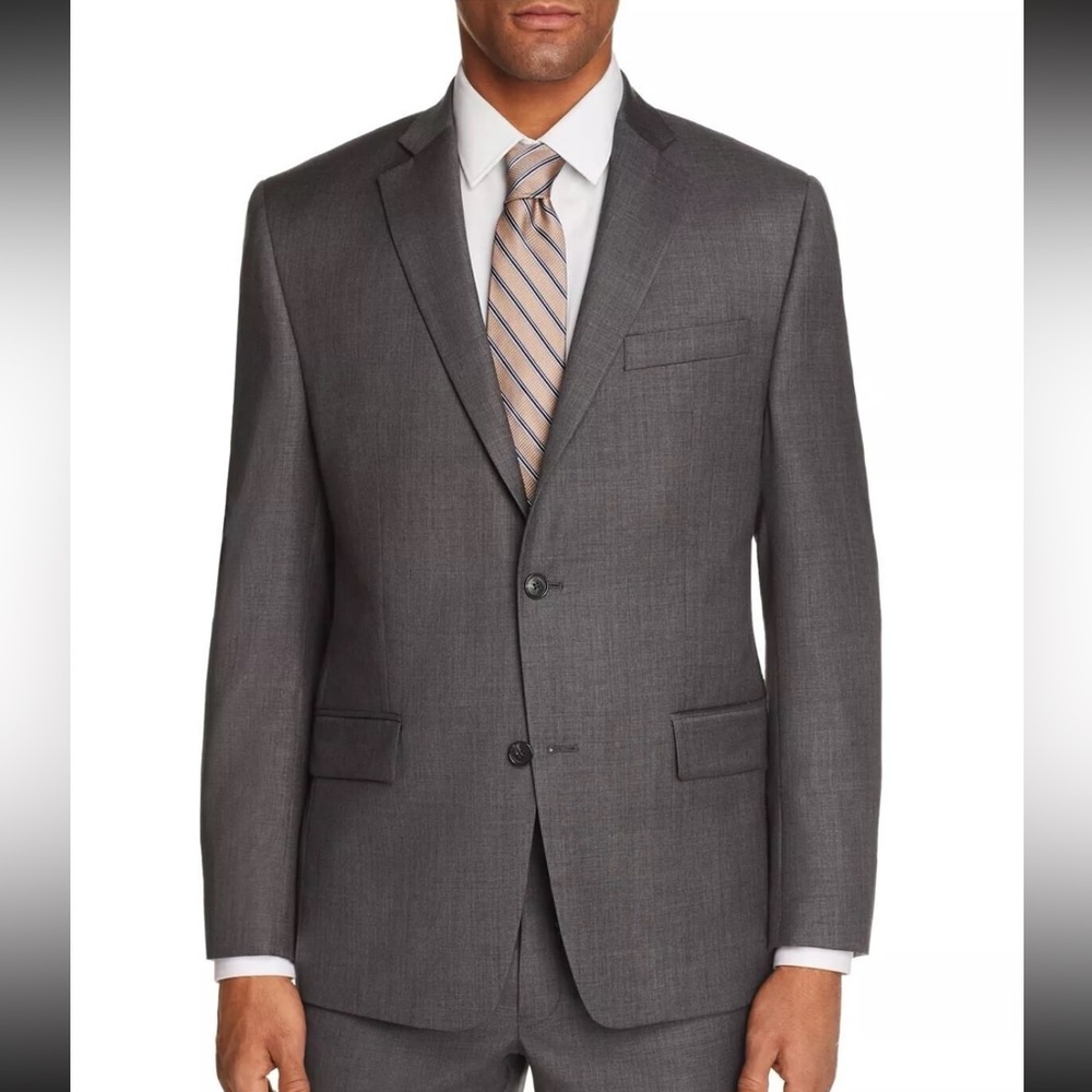 😍Michael Kors Men's Classic Fit Wool Blend Sport Coat Blazer Grey 40 Short